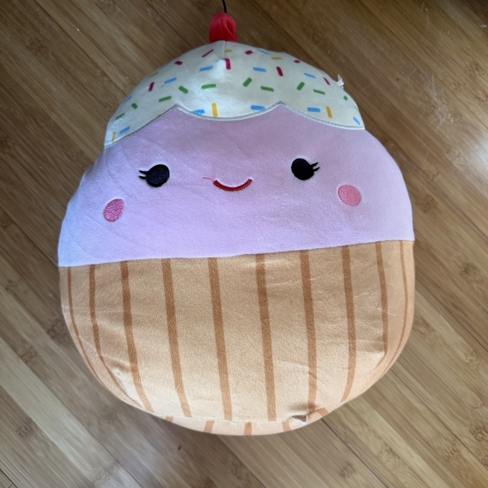 Squishmallow Clara‎ Cupcake 12" Plush Pillow Kellytoy Original Squishy Cute